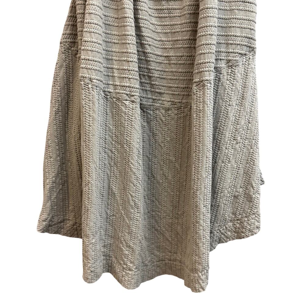 Free People Beach Convertible Mini Dress Gray Seersucker Fabric Women's Large - Picture 3 of 11